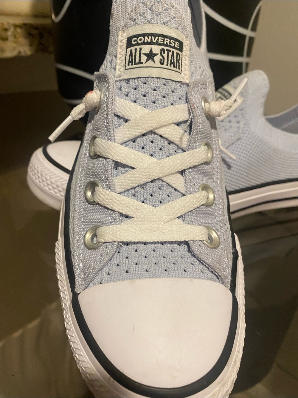 Converse All Star Slip-On Light Blue Low Top Sneakers ~ Sz 8 - Picture 5 of 8
